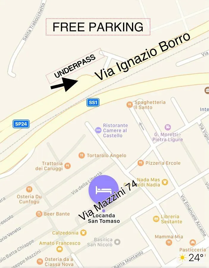 Locanda San Tomaso Affittacamere Pietra Ligure 3*,  Italia